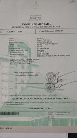 lot bungalow bunut susu untuk dijual 1