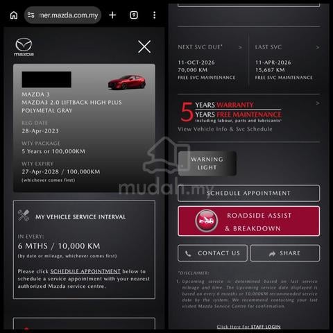 2023 Mazda 3 LIFTBACK 1.5 17K KM / FUL SERVICE RCD - 2