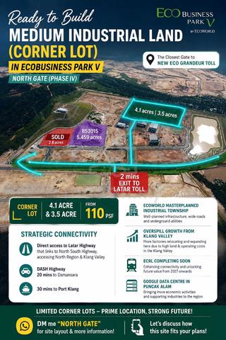 Puncak Alam Ready To Built Medium Industrial Land 1