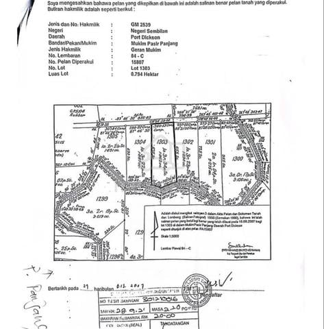 tANAH RIZAB MELAYU UNTUK DIJUAL – PASIR PANJANG, PORT DICKSON 1