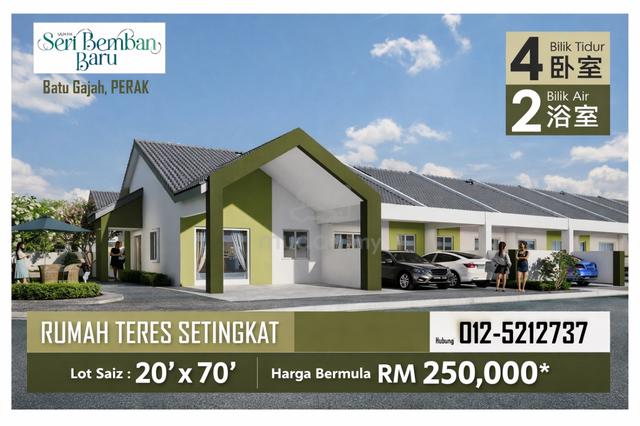 Rumah baru <250k, hampir masjid & dekat Hospital & pekan Batu Gajah 1