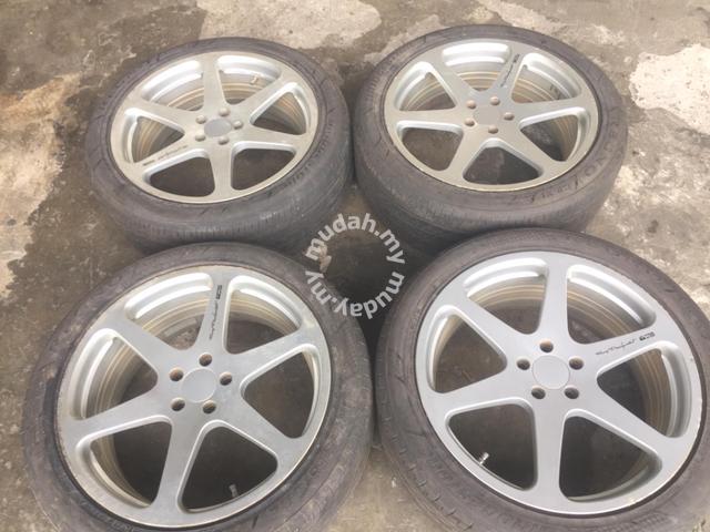 Wheels B.I.M ZEIT RR 100x5 18x7.5 +48 Ori Japan - Car Accessories