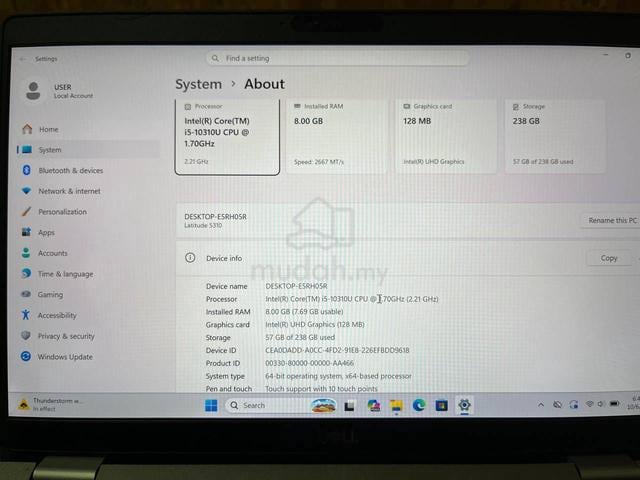 Dell Touchscreen Core i5 Gen 10 |RAM 8GB |SSD 256 - photo 5 of 5