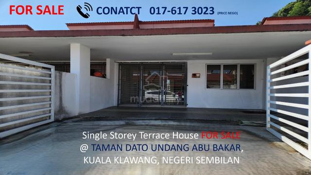 Single Storey Terrace House FOR SALE! @ Kuala Klawang Town 1