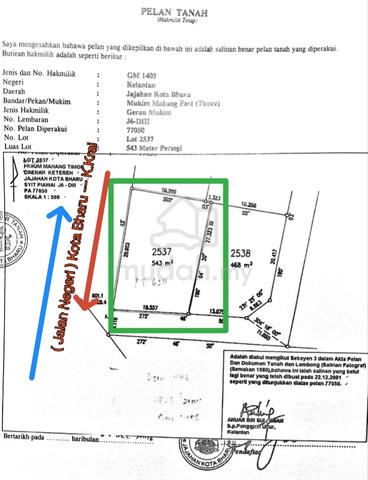 Tanah di Kok Lanas, Ketereh (Bumi Lot) Untuk Dijual 1