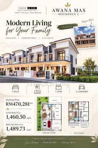 Taman Awana Mas 2, Sandakan Ada Balkoni Untuk Dijual 1