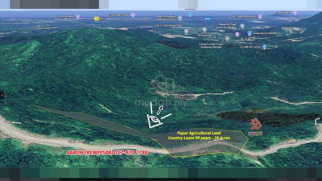 Papar Jalan Besenon 20 Acres Country Lease 99 Years Agricultural Land 1