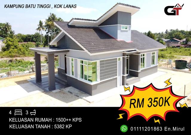 5 Lot Rumah Banglo di Kok Lanas Batu Tinggi 1