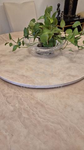 Elegant Round Marble Dining Table with 6 chairs - photo 4 of 6