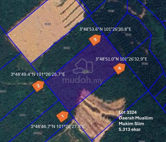 Tanah Murah 5.3 Ekar Freehold Kampung Balun Slim River 1