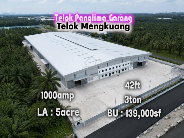 Telok Panglima Garang Telok Mengkuang 5acre Factory 1000amp 42ft 3ton 1