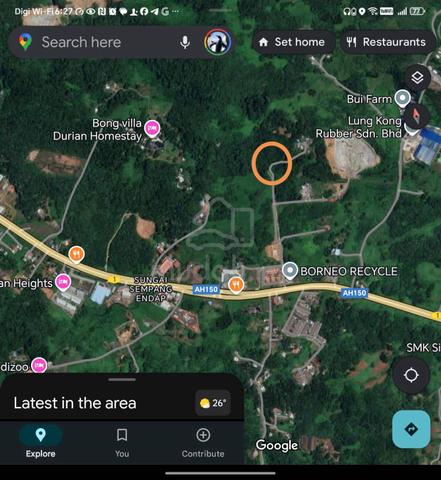 16.5Mile Semanggang Road Second Road Agricultural Land  For Sale 1