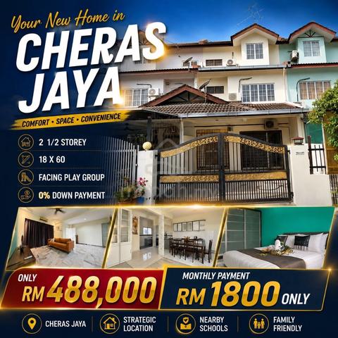 Terrace House For Sale - Taman Cheras Jaya 1