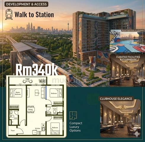 [TOD] Walk to 3 Rail Lines! Luxury European Condo Near Mid Valley & KLCC 1