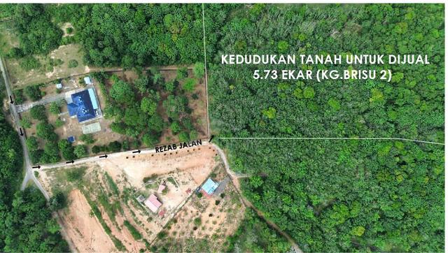 Tanah pertanian seluas 5.73 ekar untuk dijual di Kg.Brisu 2 Alor Gajah 1