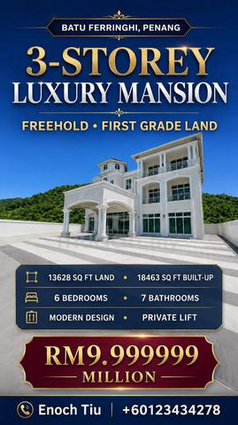Batu Ferringhi Luxury Bungalow with Lift Freehold 1