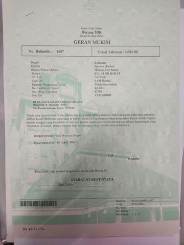 Tanah Sawah Padi Bersebelahan Seindah Park Gunung, Melor 1