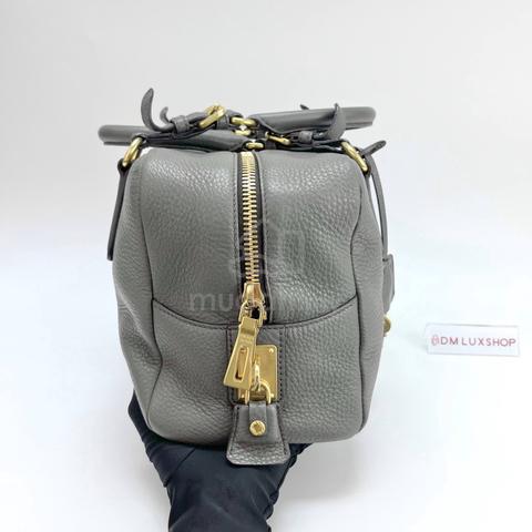 Preloved Prada Grey Bauletto Boston Bag GHW - photo 4 of 6