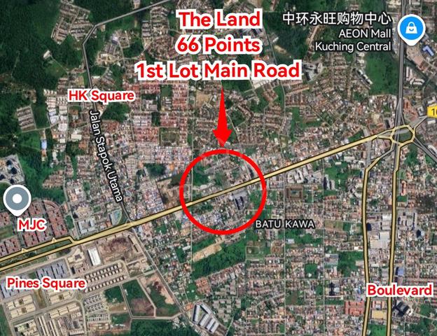 66 Points Commercial Showroom Land (1st Lot Main Road) Jln Batu Kawa 1