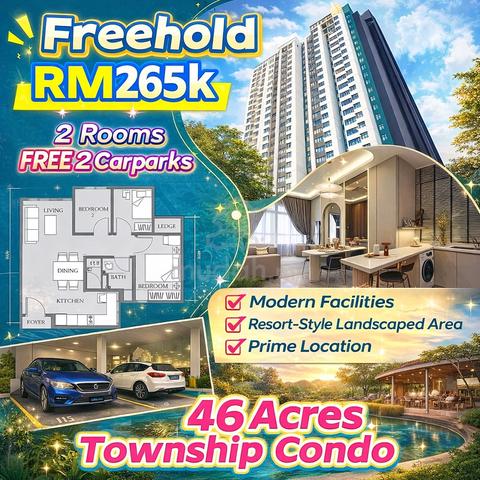 Dream 1st Home !【 FREEHOLD Near Subang/KD - Dash 】100% Full Loan 0/P 1