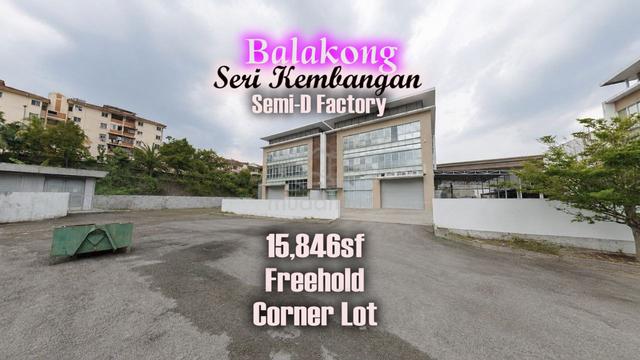 Balakong Seri Kembangan Freehold Corner Semi Detached Factory 3 Storey 1