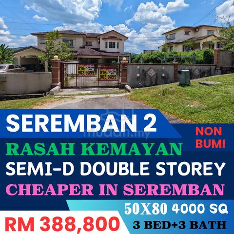 SALE CHEAPER IN SEREMBAN 2 😍RASAH KEMAYAN SEMI-D DOUBLE STOREY 4000sq 1