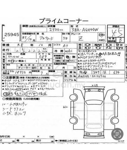 2023 Toyota ALPHARD Z HUD TWIN-ROOF 4cam DIM BSM - 2