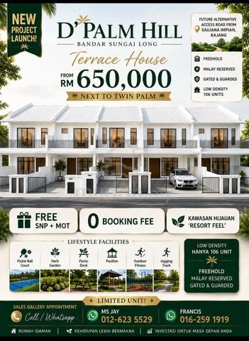 Sungai long New 2 & 2.5 storey terrace gated guarded 1