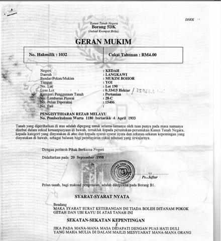 Langkawi Land For Sale 1