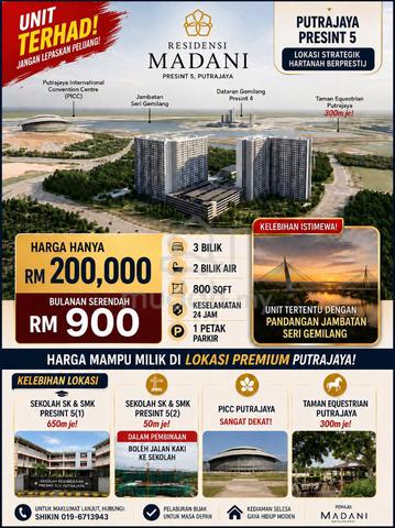 [Booking Rm300!!] Residensi Madani Serunai Presint 5 Sebelah PICC 1