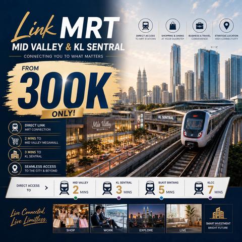 1st Home Invest ! 1 Stop KL Sentral @ 2 R Dualkey - Arte Airbnb 1