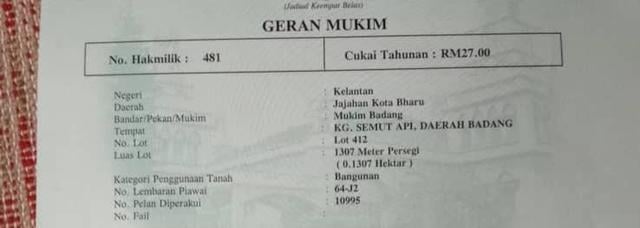 Tanah lot banglo luas 323 depa di Badang PCB berhampiran RMMK 1