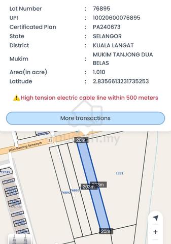 Freehold Tanah Tepi Jalan Utama Pertanian 1 ekar Olak Lempit 2