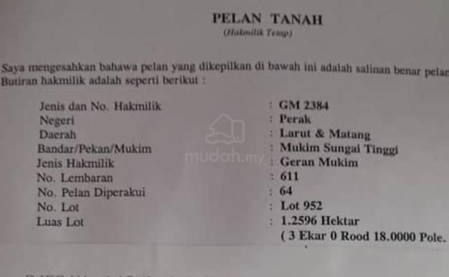 Tanah Pertanian Daerah Larut dan Matang 1