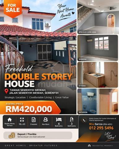 Freehold Double Storey House Taman Semenyih Mewah 1