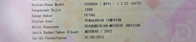 CASH OTR Perodua MYVI 1.3 EZ KING (A) SIAP SEMUA - 2