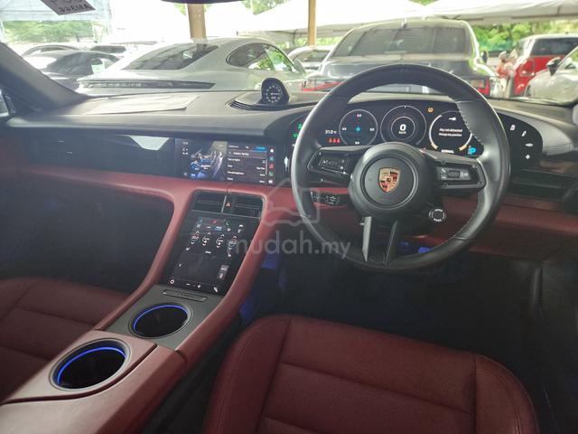 2024 Porsche Taycan 4S Red Leather Seat Interior - 3