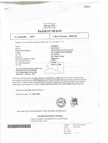 Tanah Berdekatan Shell Permatang Badak 1