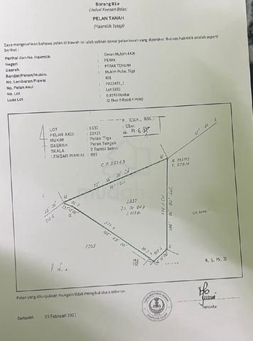 tanah untuk dijual di kampung Gajah  1