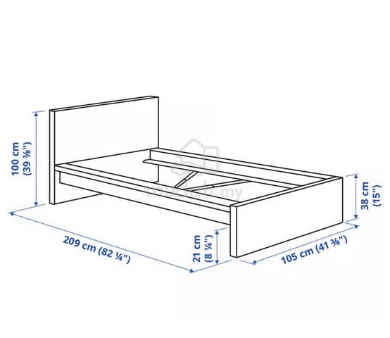 Single Bed Frame + Pull Out Drawer + Mattress - photo 2 of 3