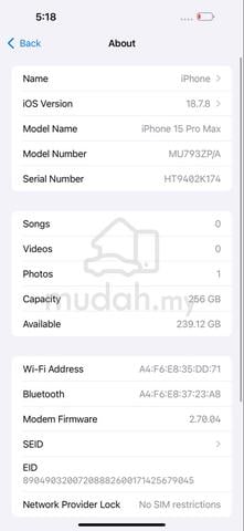 iphone 15 pro max 256gb - photo 4 of 5