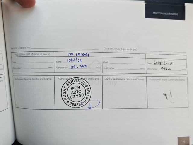 Subaru XV 2.0I-P (A) FULL SERVICE RECORD /ORIGINAL - 5