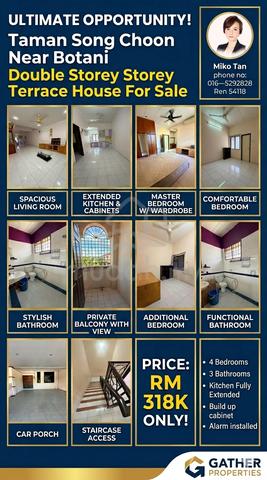 Taman Song Choon gunung rapat double storey terrace house for sale 1