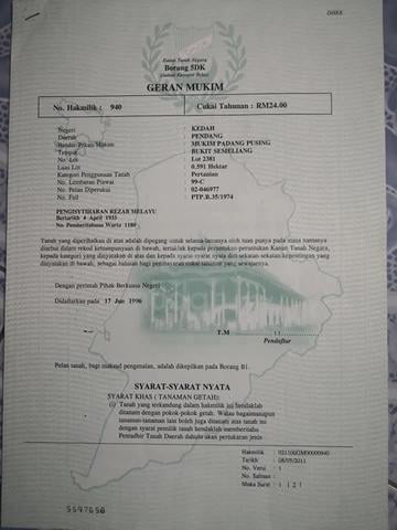 Tanah Bukit Utk Dijual 1