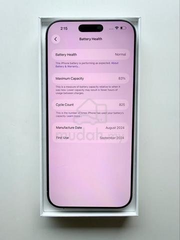 Excellent iPhones 16 Pro Max 256GB White Ori Box - photo 5 of 6
