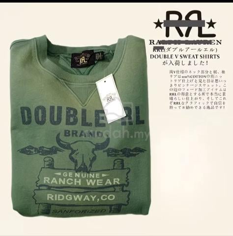 RRL Ralph Lauren Double V Sweatshirt Green Ranch W - photo 3 of 5