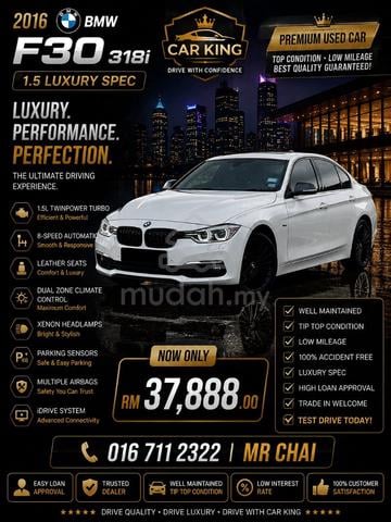 -2016 Bmw 318i LUXURY 1.5 FACELIFT (A) FULL LOAN - 1