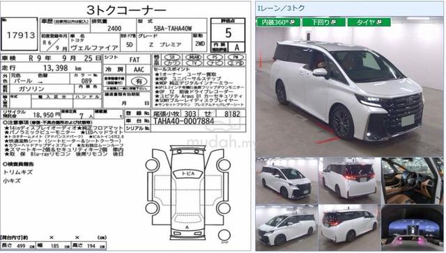 2024 Toyota VELLFIRE 2.4 Z Premier Turbo 5A 13K Km - 2