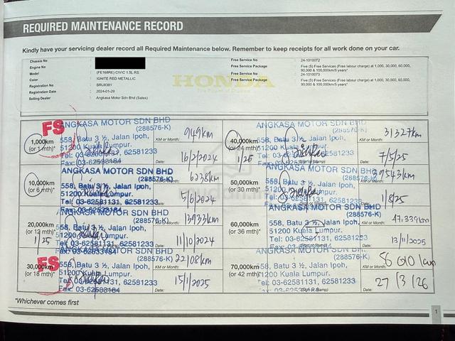 Honda CIVIC 1.5 RS FE #F/SVC Honda Warranty 2029 - 5