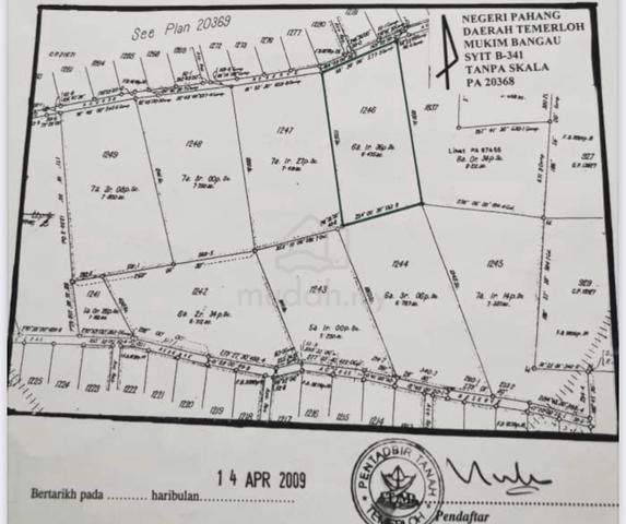 Tanah 6.475 ekar di Tmn Setia Jasa Temerloh 1